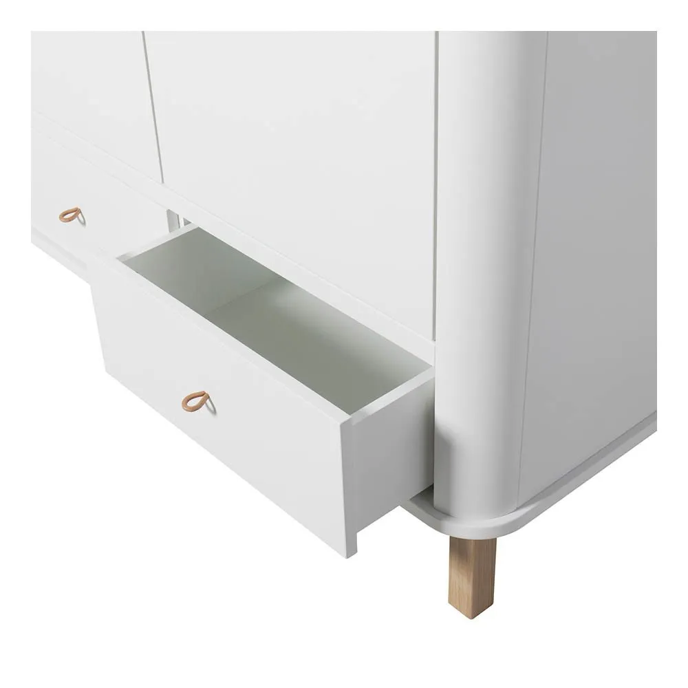 Armoire 2 portes en chêne | Blanc- Image produit n°5