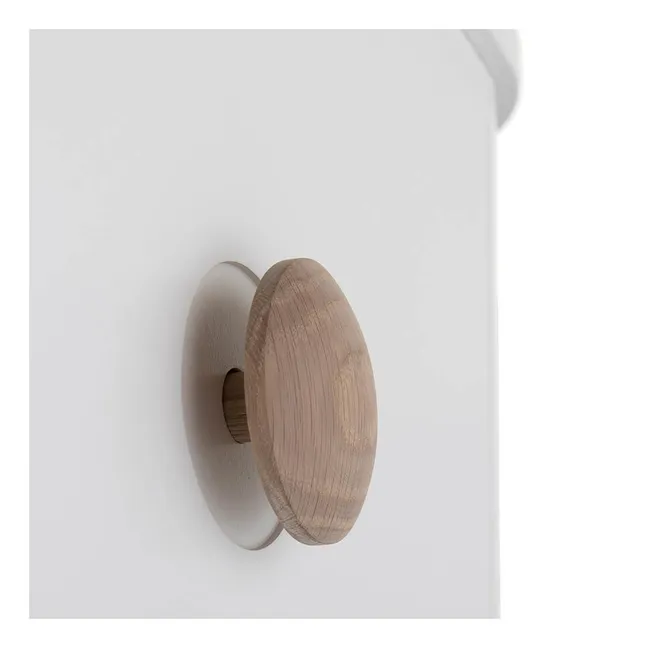 3-Door Oak Wardrobe | White