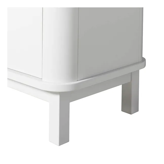 Armoire multi-rangement 3 portes en bouleau | Blanc