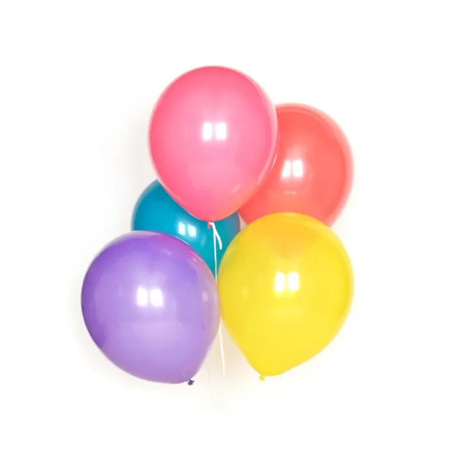 Set of 10 latex balloons - multicolour