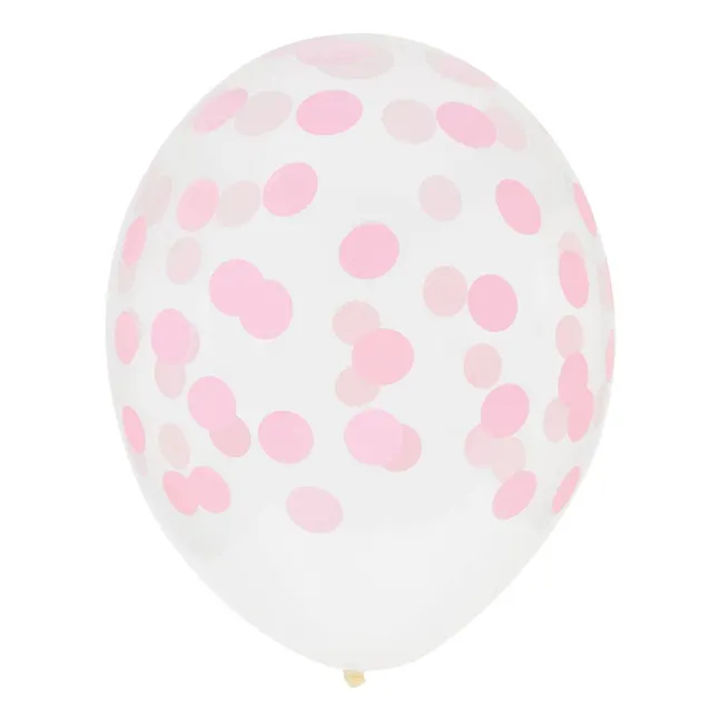 Printed Confetti Balloons - Set of 5 | Pink