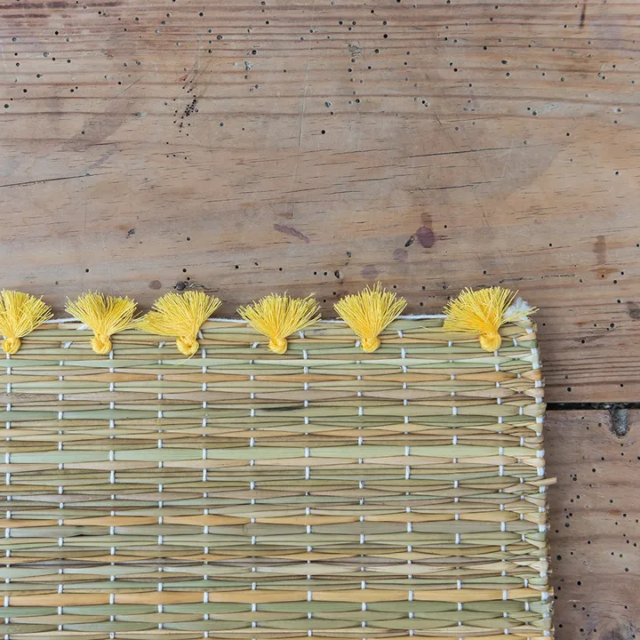 Tischset mit Bommeln | Gelb- Produktbild Nr. 1