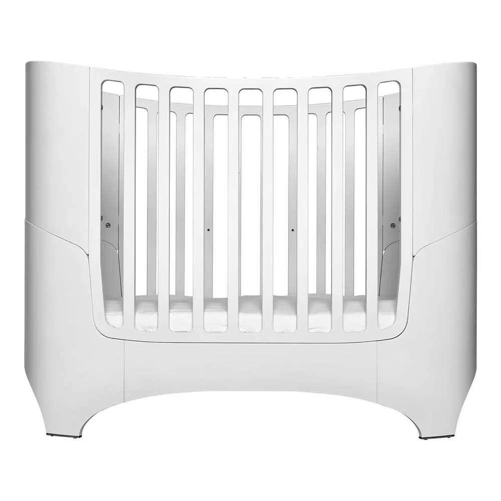 Lit ovale bébé évolutif complet avec matelas Comfort+7 | Blanc satiné- Image produit n°0
