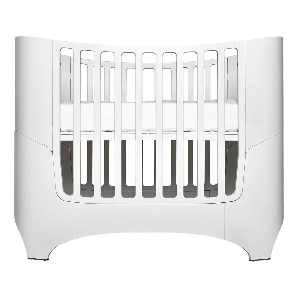 Lit ovale bébé évolutif complet avec matelas Comfort+7 | Blanc satiné- Image produit n°1