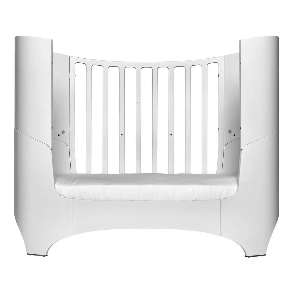 Lit ovale bébé évolutif complet avec matelas Comfort+7 | Blanc satiné- Image produit n°2