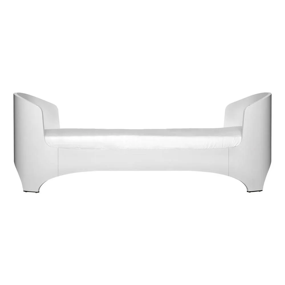 Lit ovale bébé évolutif complet avec matelas Comfort+7 | Blanc satiné- Image produit n°4