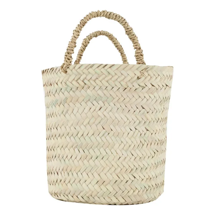 Flat Round Woven Palm Leaf Basket- Product image n°2