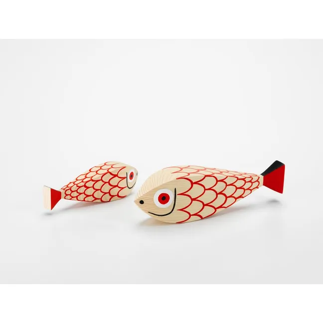 Décoration en bois Mother fish and child - Alexander Girard | Rouge