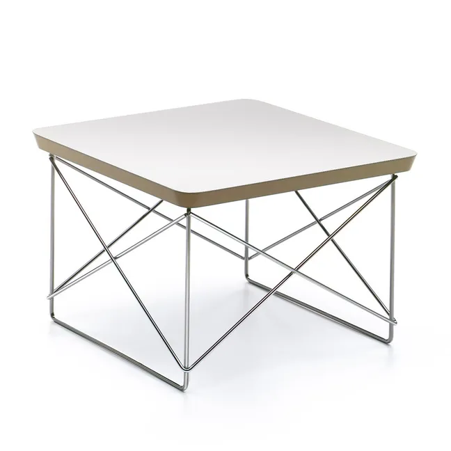 Table d'appoint Occasional LTR - Piétement chromé - Charles & Ray Eames | Blanc