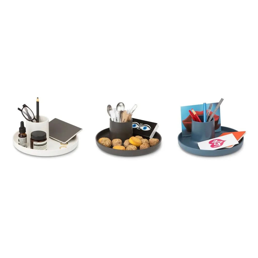 Pot à crayon et vide poche en plastique ABS O-Tidy - Michel Charlot | Gris ciel- Image produit n°2