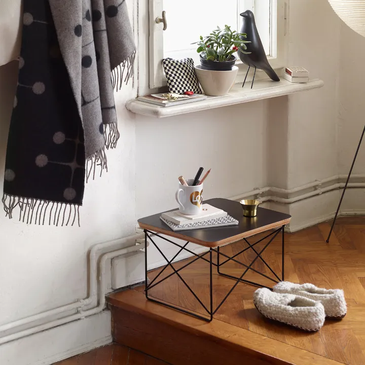 Table d'appoint Occasional LTR - Piètement chromé - Charles & Ray Eames | Noir chrome- Image produit n°1