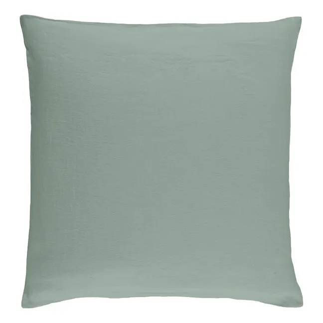 Taie d'oreiller en lin lavé | Sauge