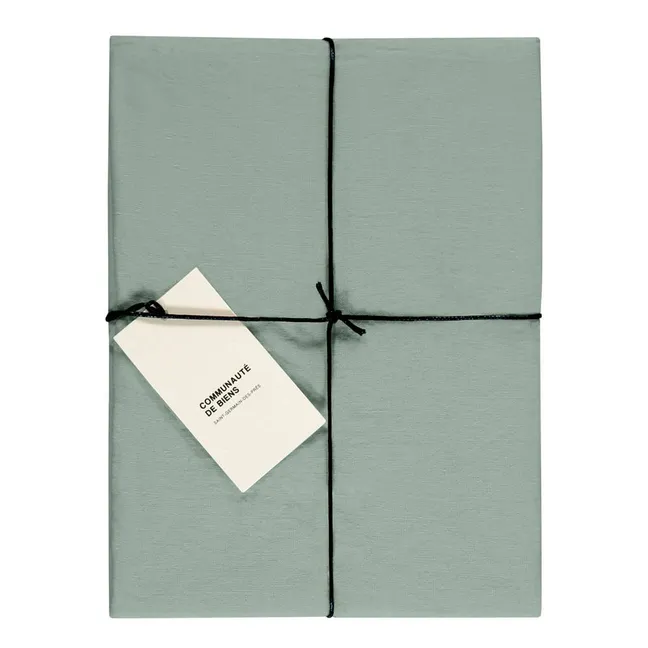 Taie d'oreiller en lin lavé | Sauge