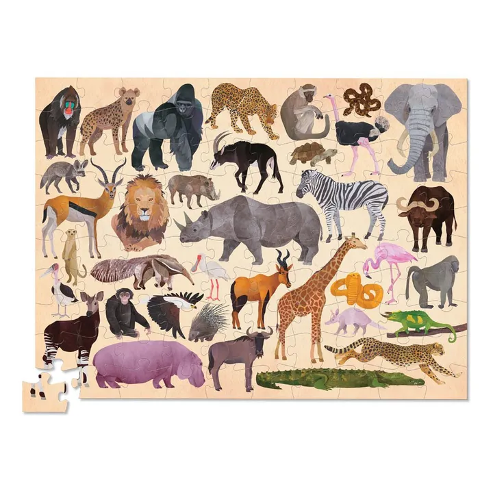 Puzzle animali della giungla 100 pezzi - 5 anni e +- Immagine del prodotto n°0
