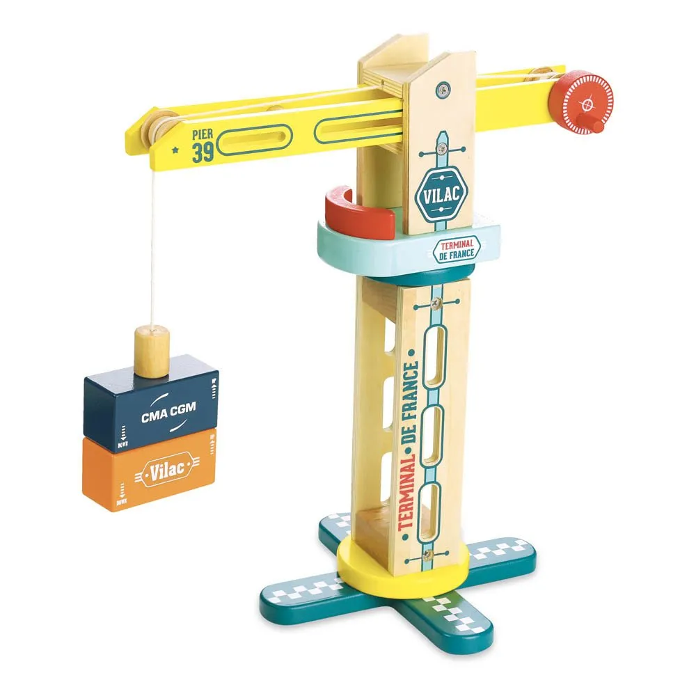 Vilac Multicoloured Magnetic Wooden Docker Crane