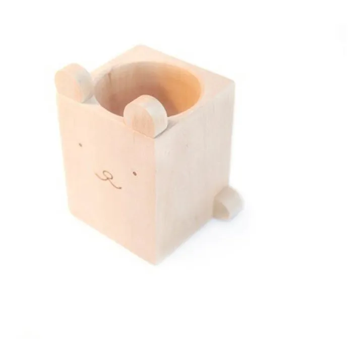 Vaso a matite orso in legno- Immagine del prodotto n°2