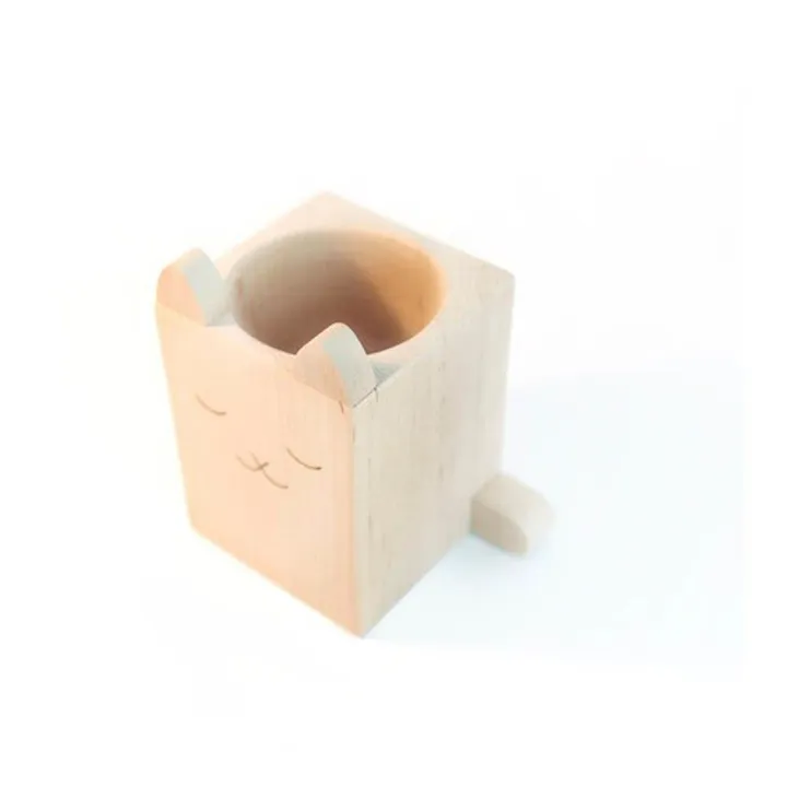 Wooden Cat Pencil Pot- Product image n°2