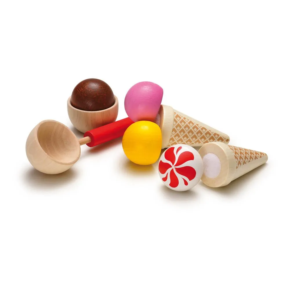 Erzi Multicoloured Toy Ice Creams - 8 Pieces