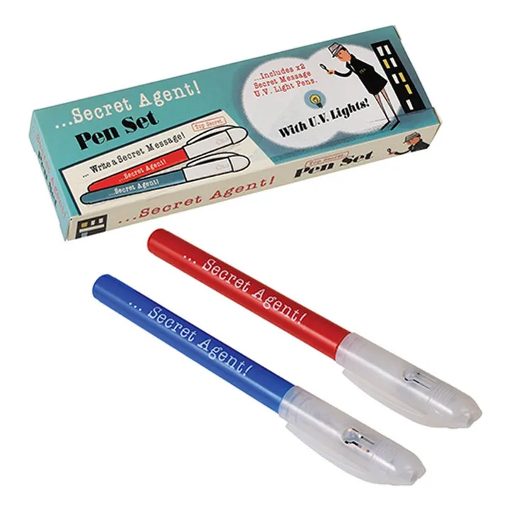 Secret Agent Invisible Ink Pens - Set of 2- Product image n°0