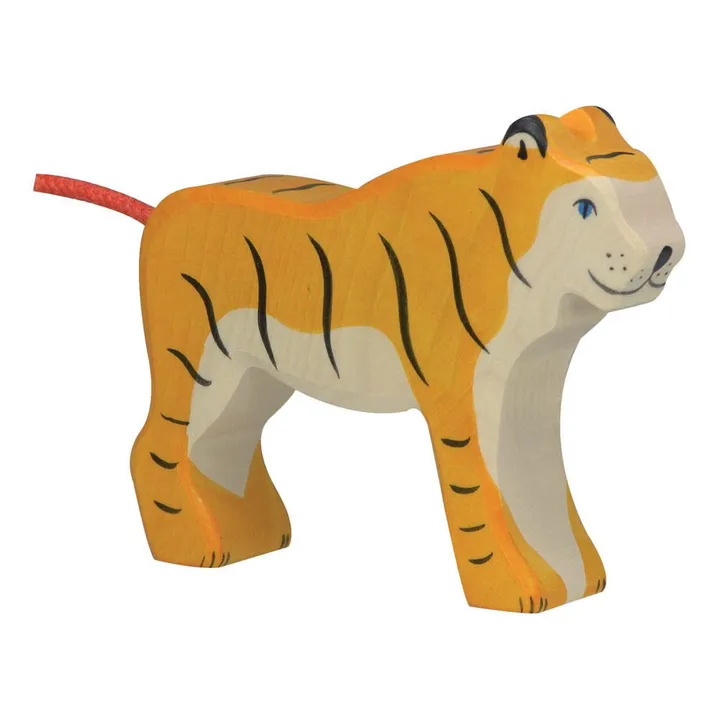 Figurine en bois tigre debout- Image produit n°0