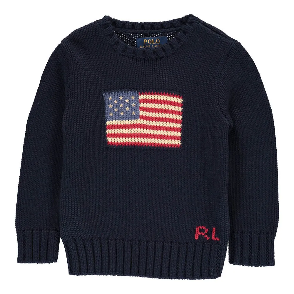 Ralph Lauren Navy Blue Flag Jumper