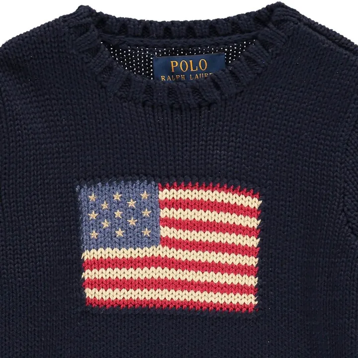 Pull Drapeau Américain | Bleu marine- Image produit n°1