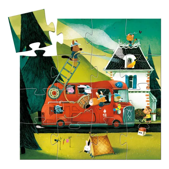 Fire Truck Puzzle - 16 Pieces