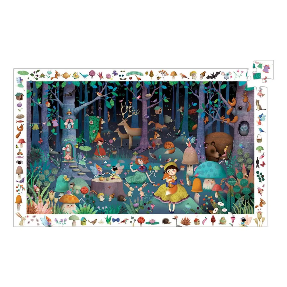 Djeco Multicoloured Enchanted Forest Puzzle - 100 Pieces