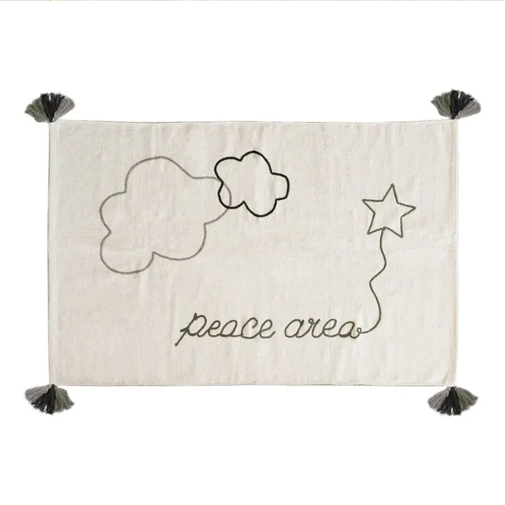 Teppich Family Spirit aus Baumwolle- Peace Area | Grau- Produktbild Nr. 0