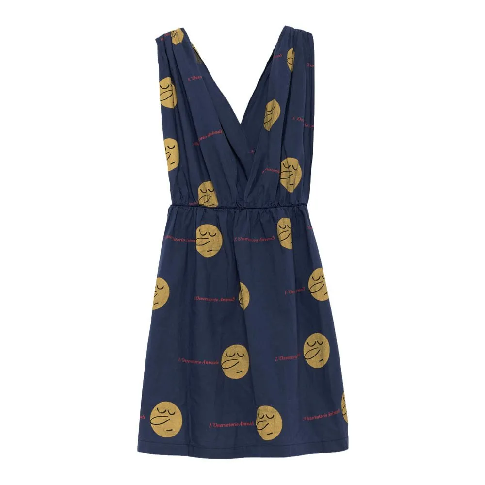 The Animals Observatory Grey Blue Goose Cotton Dress