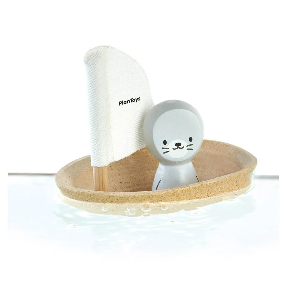 Plan Toys Natural Baby Seal Floating Boat
