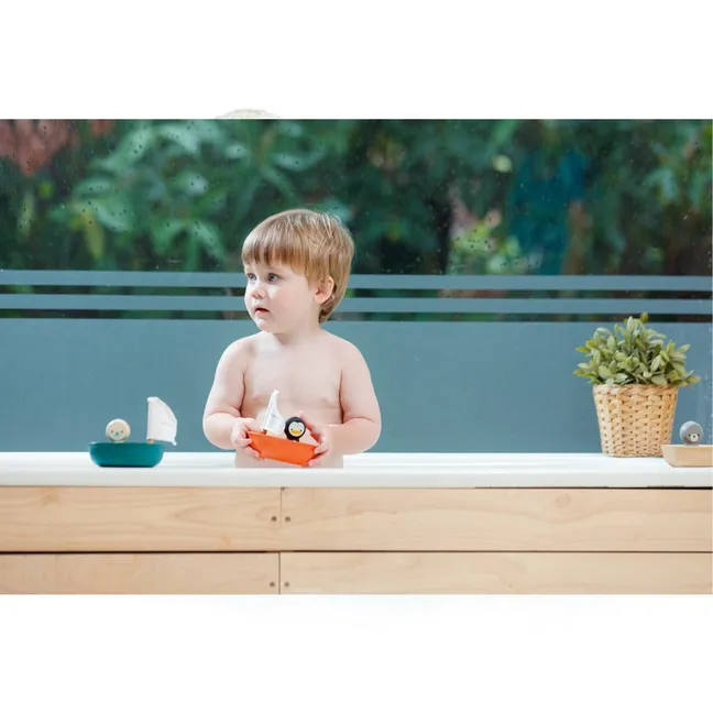 Barco Foca flotante en el agua