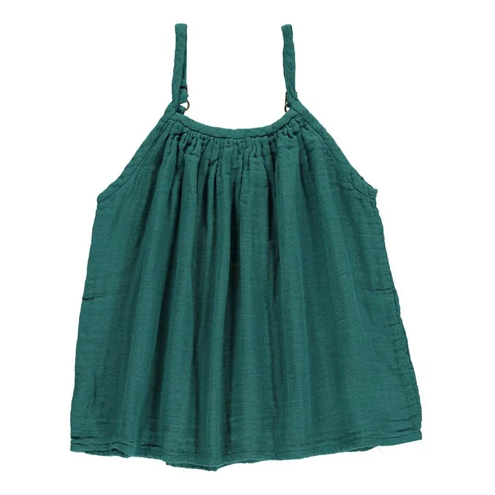 Top Coton Bio Mia | Vert sapin- Image produit n°0