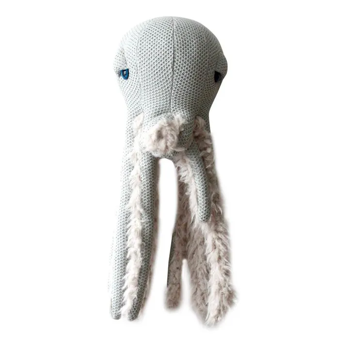 Peluche géante poulpe Grandma 60 cm | Vert de gris- Image produit n°0