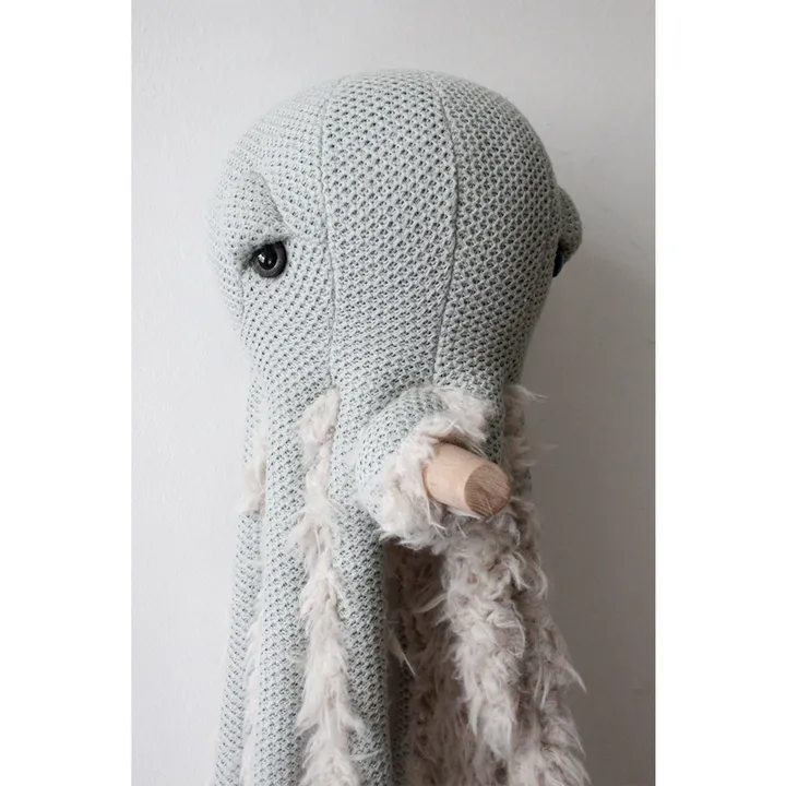 Peluche géante poulpe Grandma 60 cm | Vert de gris- Image produit n°3