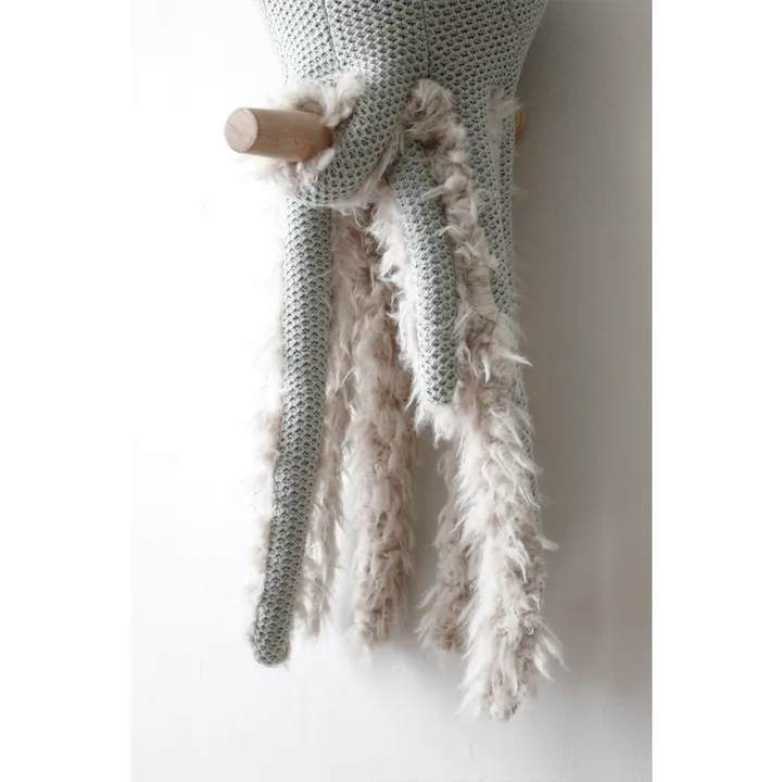 Peluche géante poulpe Grandma 60 cm | Vert de gris- Image produit n°5