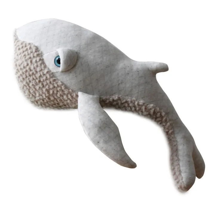 Albino Giant Whale Soft Toy - 62 cm | White- Product image n°0