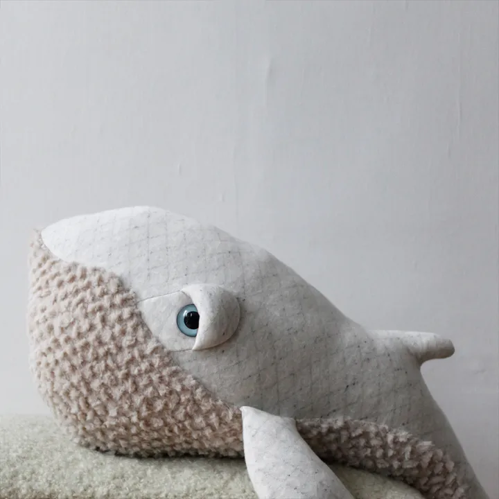 Albino Giant Whale Soft Toy - 62 cm | White- Product image n°2