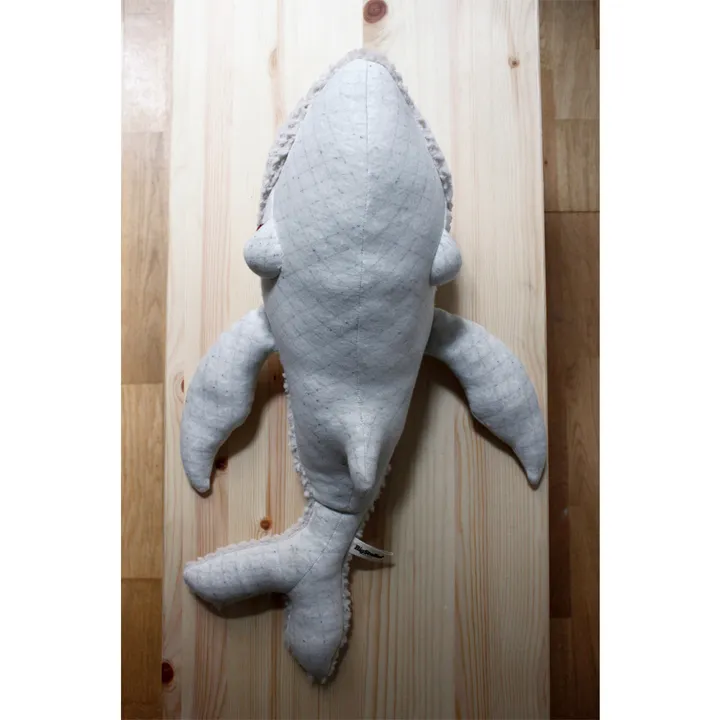 Albino Giant Whale Soft Toy - 62 cm | White- Product image n°4