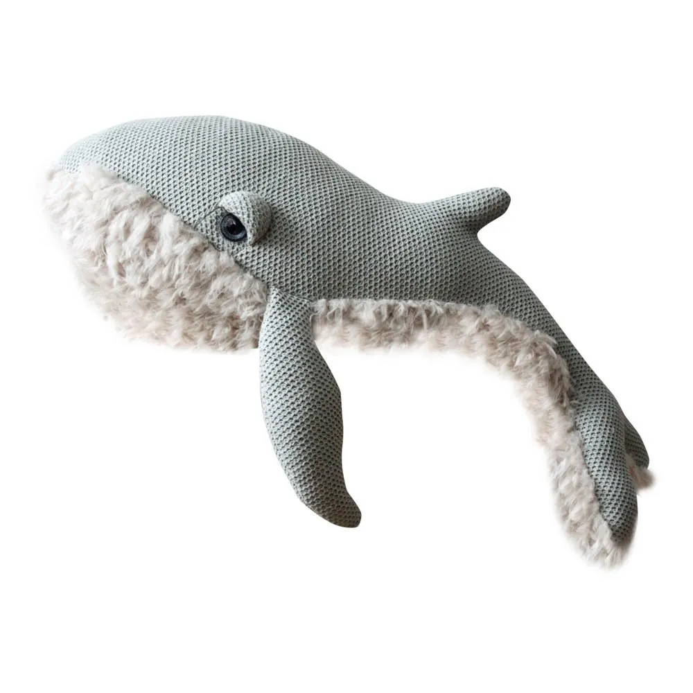 Peluche géante baleine Grandma 83 cm | Vert de gris- Image produit n°0