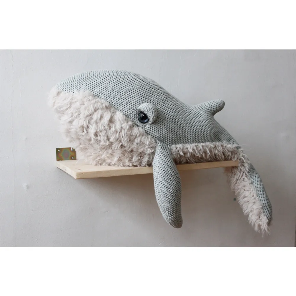 Peluche géante baleine Grandma 83 cm | Vert de gris- Image produit n°4