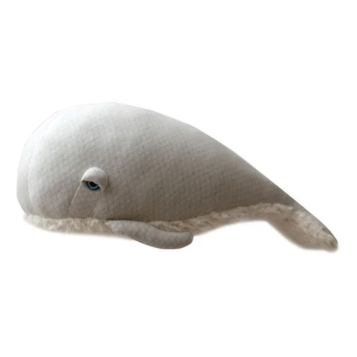 Peluche gigante ballena Albino 82 cm | Blanco- Imagen del producto n°0