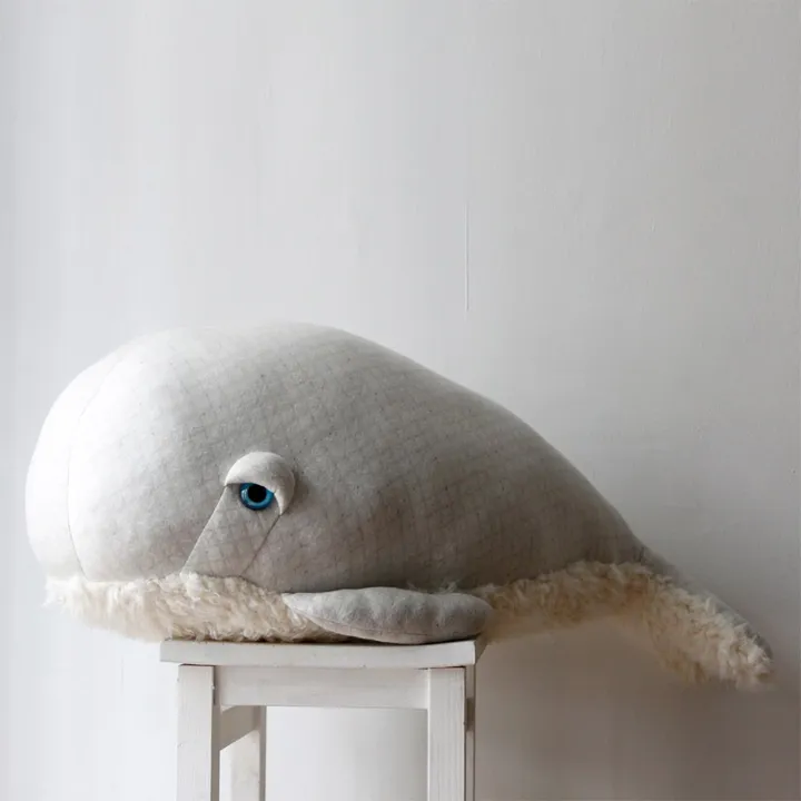 Peluche géante baleine Albino 82 cm | Blanc- Image produit n°1