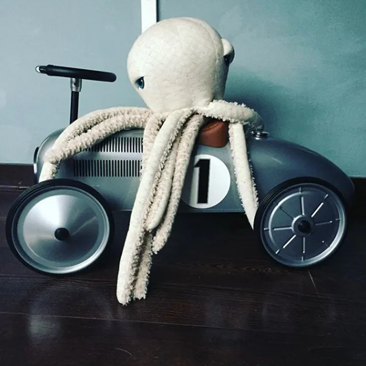 Peluche géante poulpe Albino 60 cm | Blanc- Image produit n°1