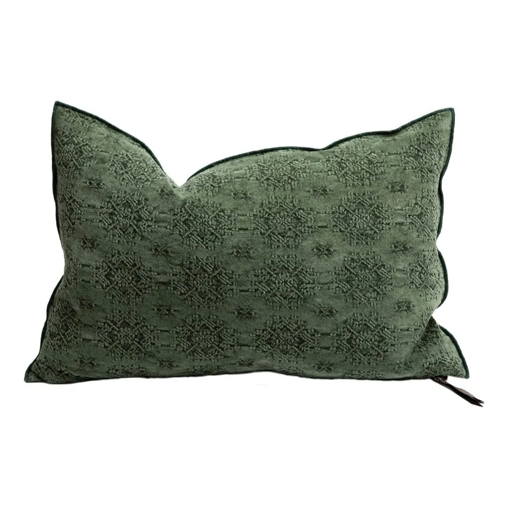 Coussin vice versa Jacquard Kilim | Avocat- Image produit n°0
