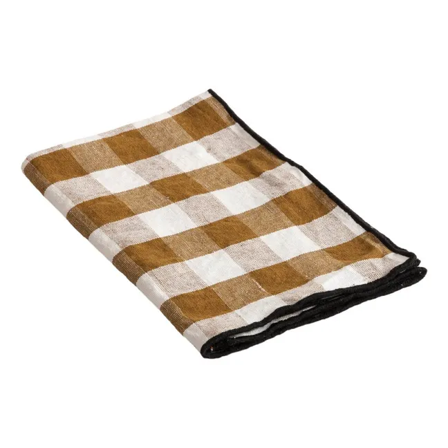 Bourdon Black Mesh Gingham Napkin | Vichy Épices