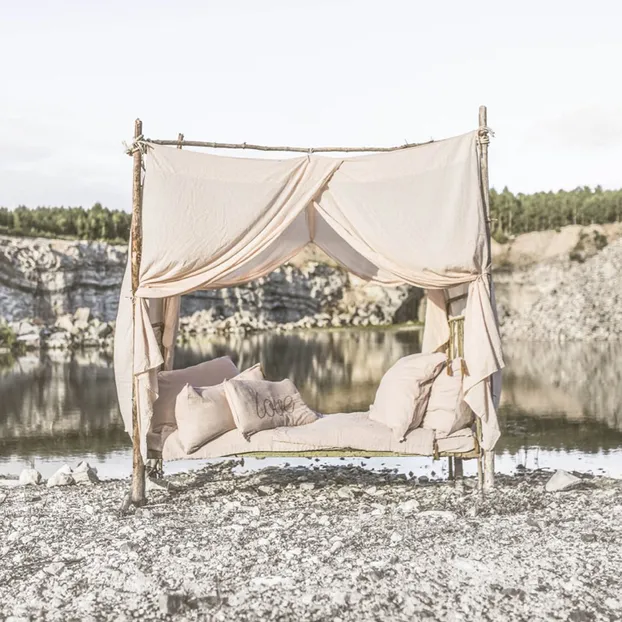 その他 numero74 bed canopy natural Bed Drape Single - SS Simple Saloo - S000 Natural – n°74 E-Shop