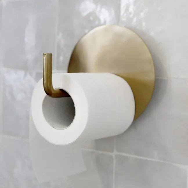 Text Toilet Paper Holder | Brass