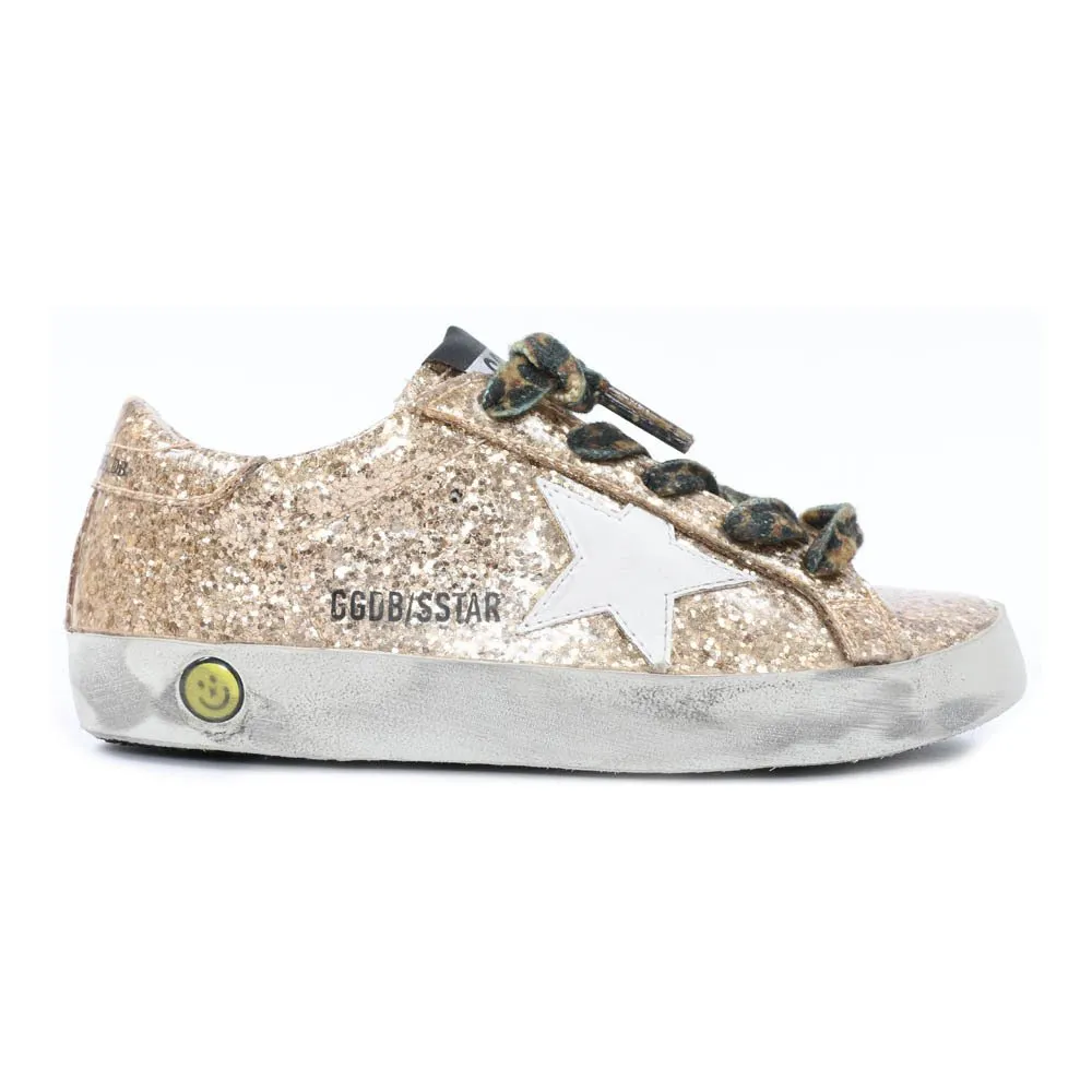 Golden Goose Turnschuhe Gold Glitter Golden Goose Turnschuhe Mit
