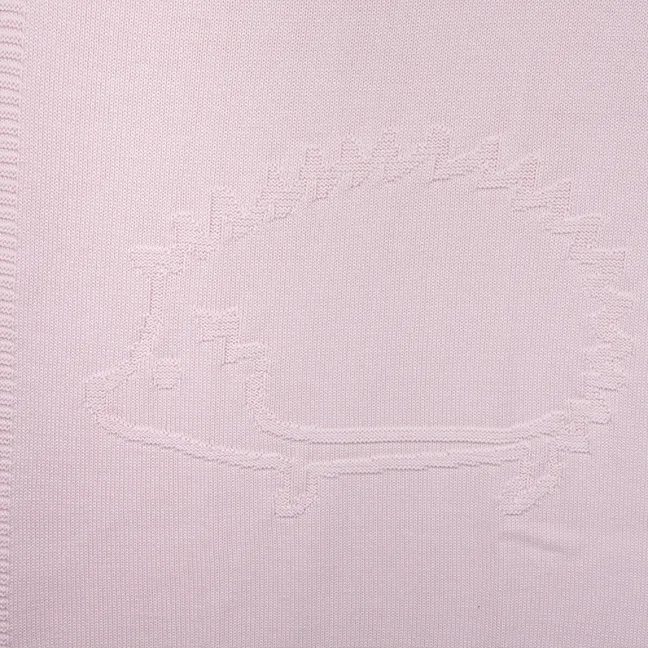 Plaid Hérisson en laine mélangée 75x100 cm | Rose pâle